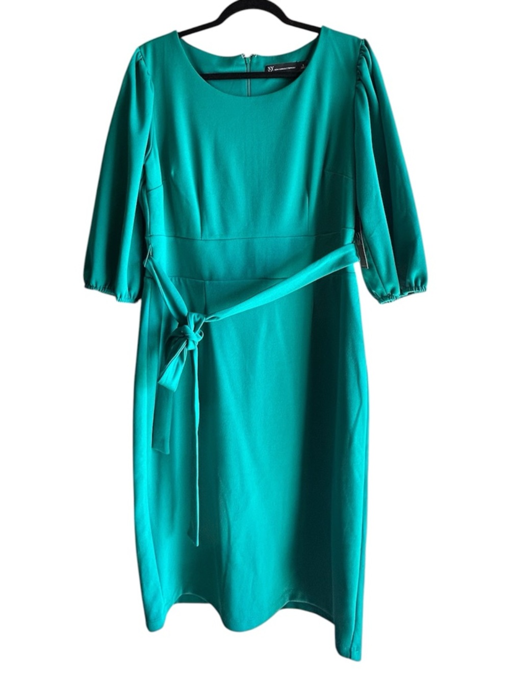 New York & Company Green Sheath Midi Dress